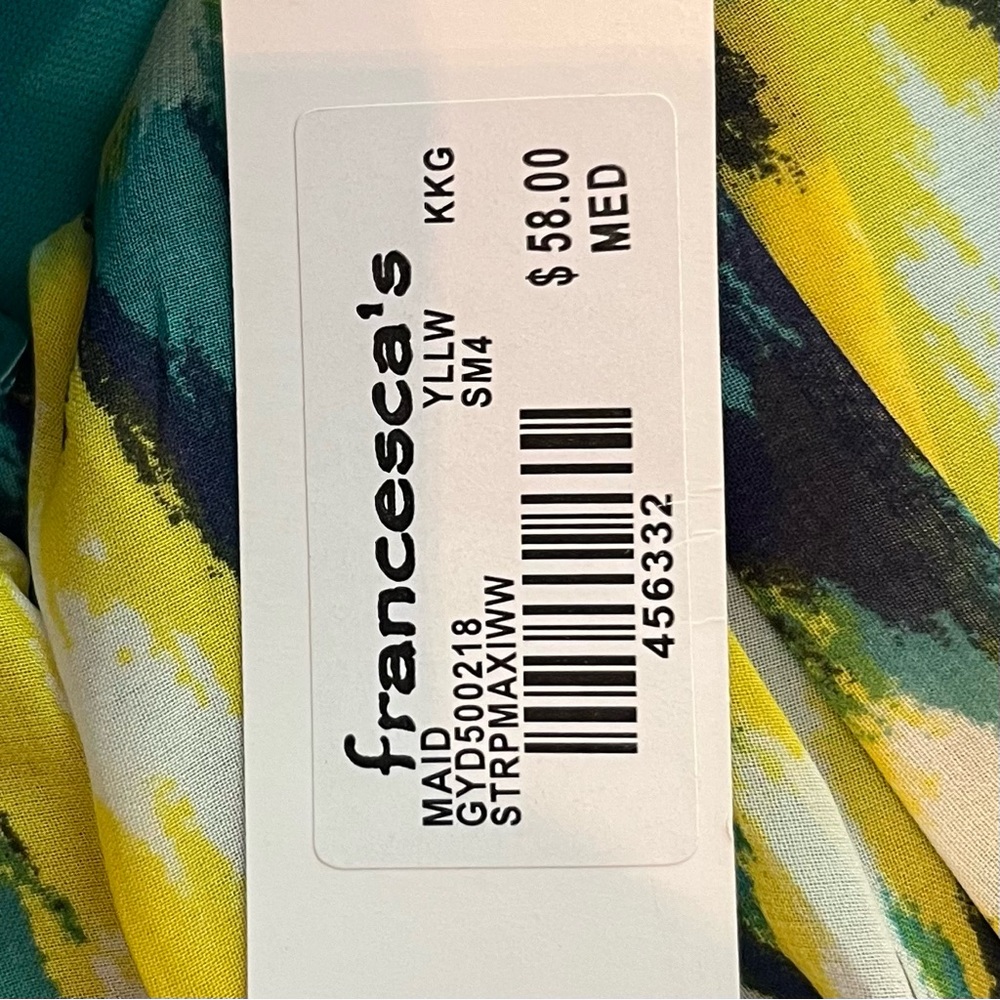 Harper Abstract Chevron Strapless Maxi Dress Size Medium NWT - Picture 8 of 10
